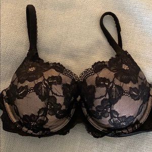 Body by Victoria secret lined semi bra black lace